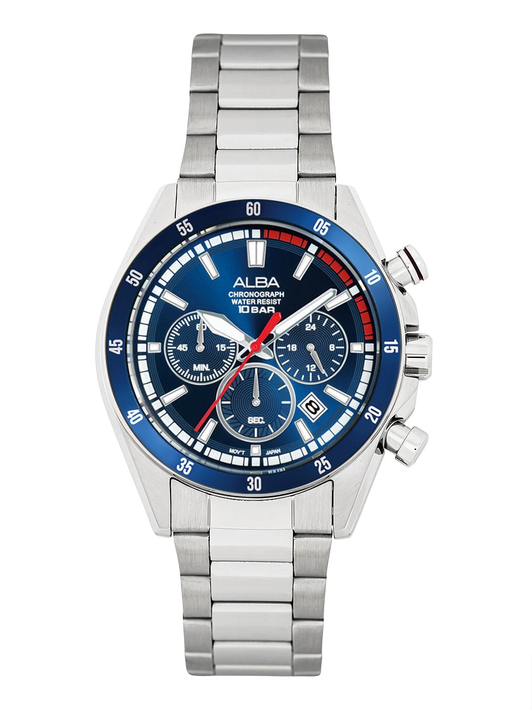Alba Stainless Steel Men Analog Wristwatch At3J27X1, Blue Dial, Blue Band (B0CD5Y3S6N) Amazon Price History, Amazon Price Tracker