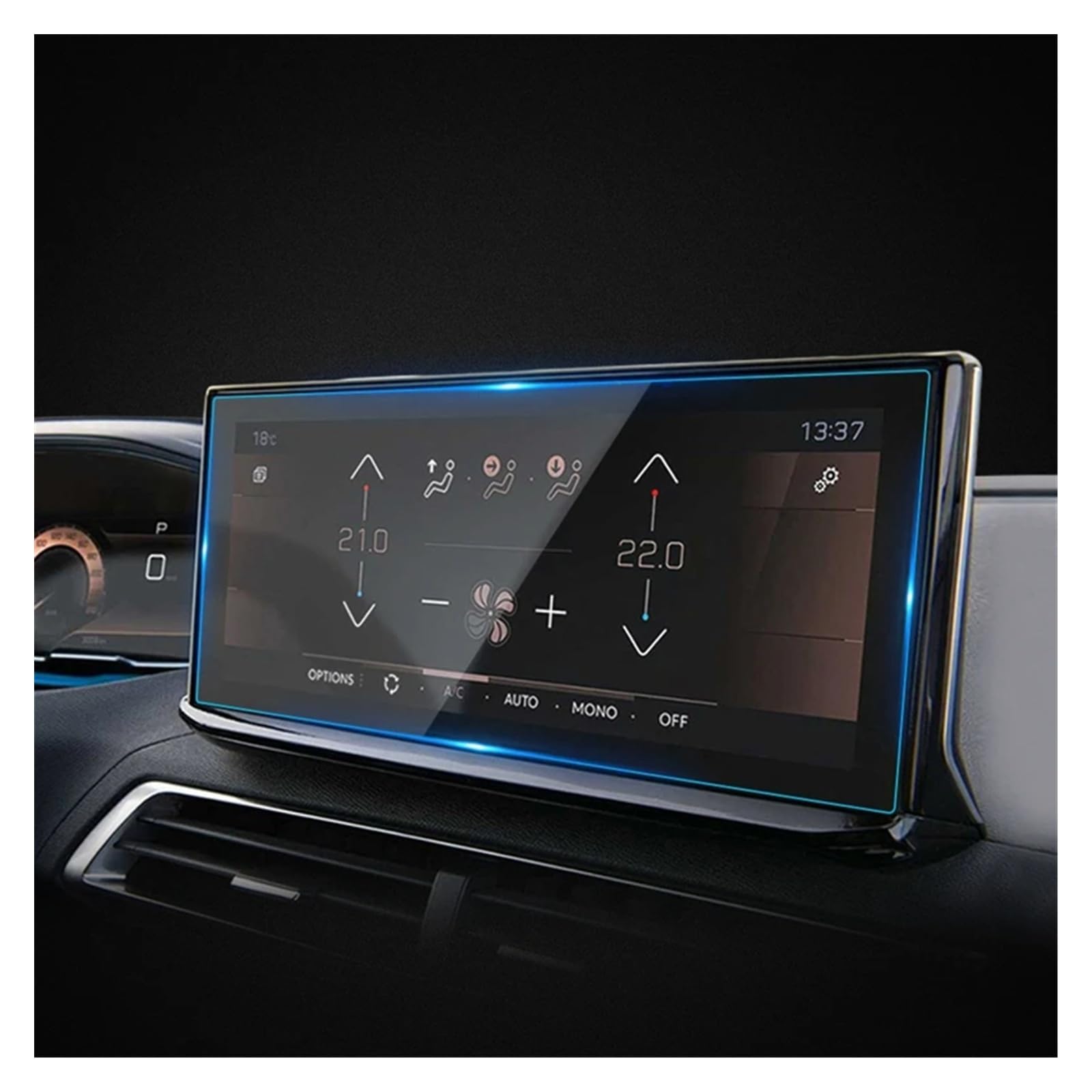 Protection d'écran voiture Écran Protection En Verre Trempé Pour Tableau Bord Voiture 10 Pouces Pour Dongfeng Pour Peugeot 5008 Écran Navigation GPS