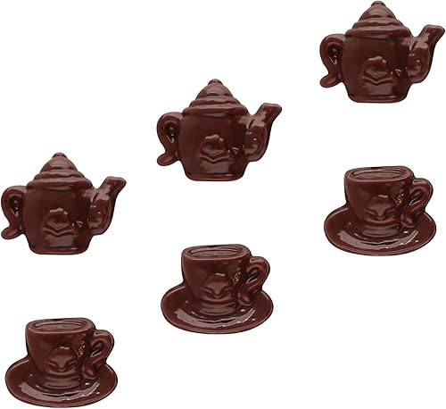 Miniatura 2 de cybrtrayd D100Bite Tamaño Té Pots & Tazas Chocolate Candy Mold con la exclusiva cybrtrayd derechos de autor Chocolate moldeado instrucciones,