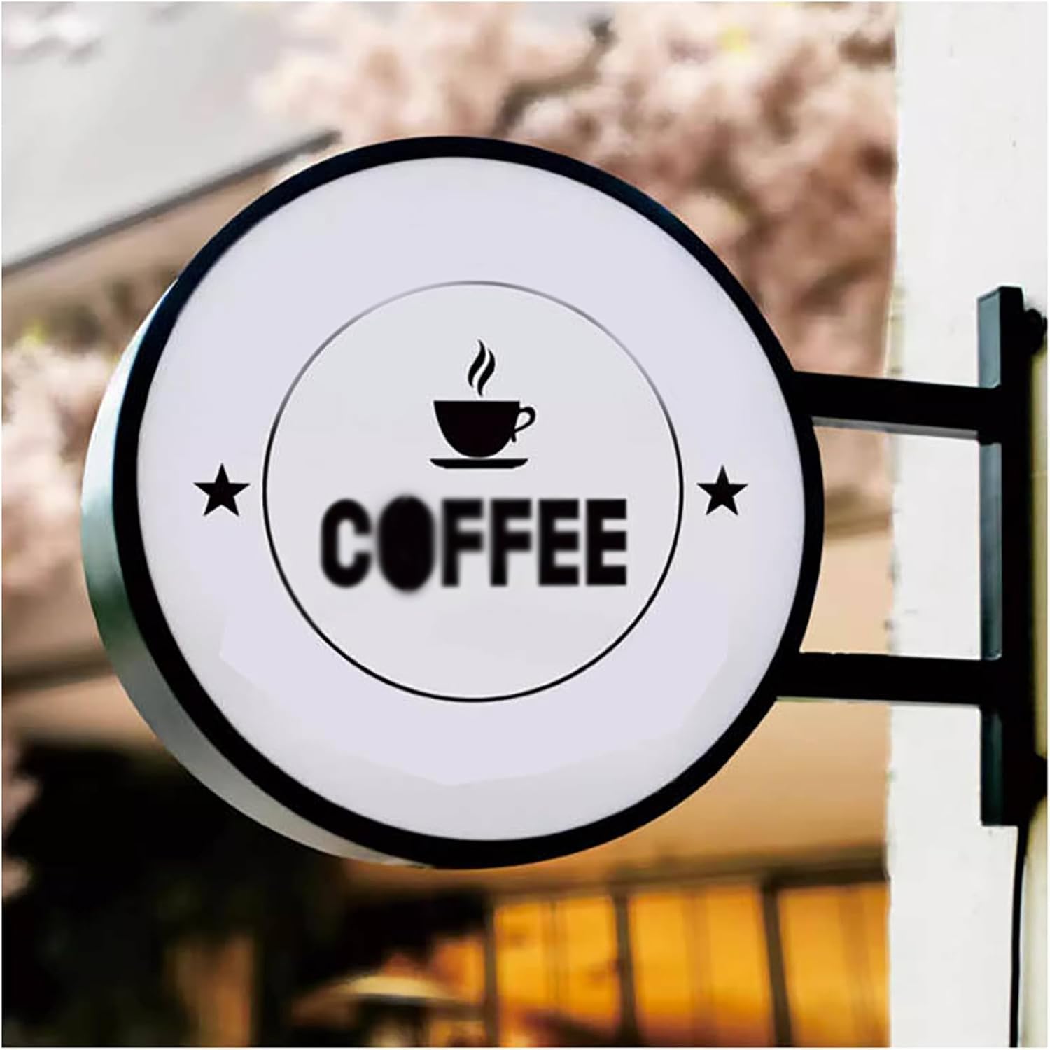 ZHJOPP Double-Sided Illuminated Advertising Board with LED Lighting for Outdoor Business Retail Signage (50cm)