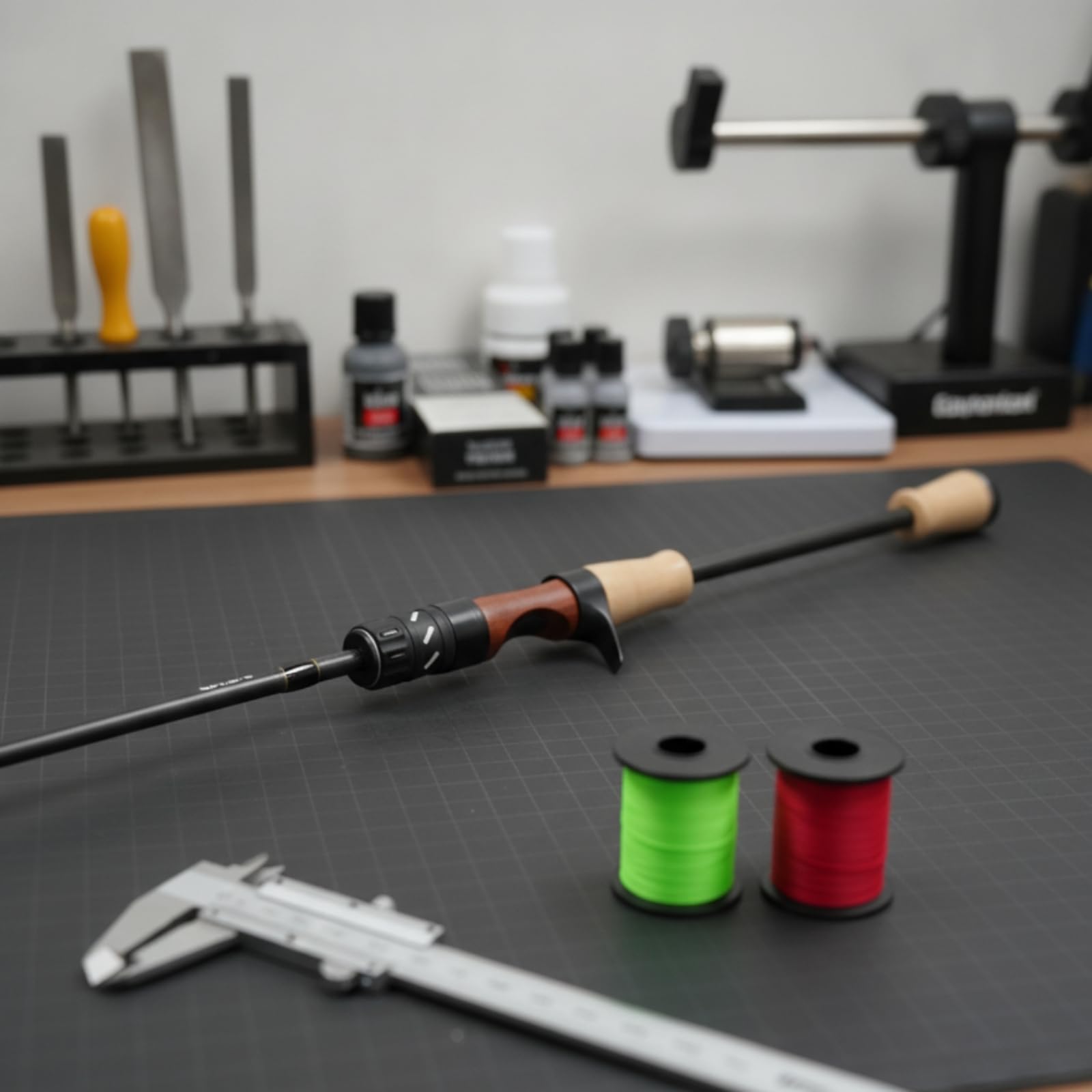 Manico per Canna da Pesca Manico Impugnatura Porta Mulinello Riparazione con Sezione Centrale Carbonio Alluminio Grip Ergonomico in Adatto a | Personalizzato, Componenti, per Costruzione Canne