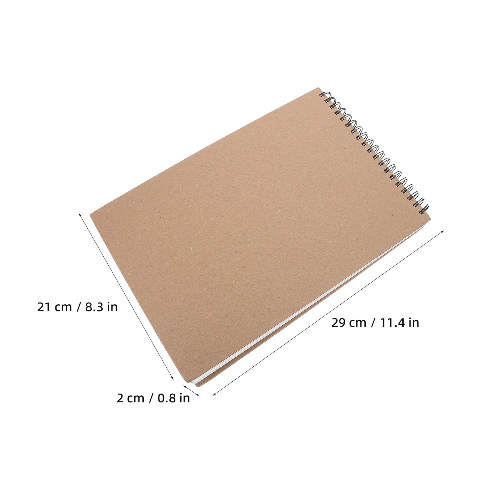 DIYEAH Cuaderno de dibujo con espiral de 4 piezas: Cuaderno de tapa dura de