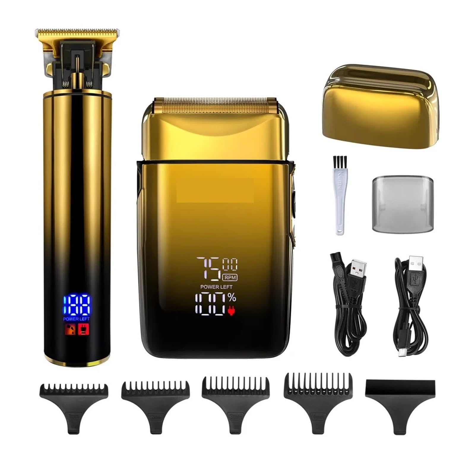 Rasierer Trimmer 2-in-1 Haarschneider & Herren-Folienrasierer Elektrischer Rasierer Barber Haarschnitt-Kit Herren Bartschneider