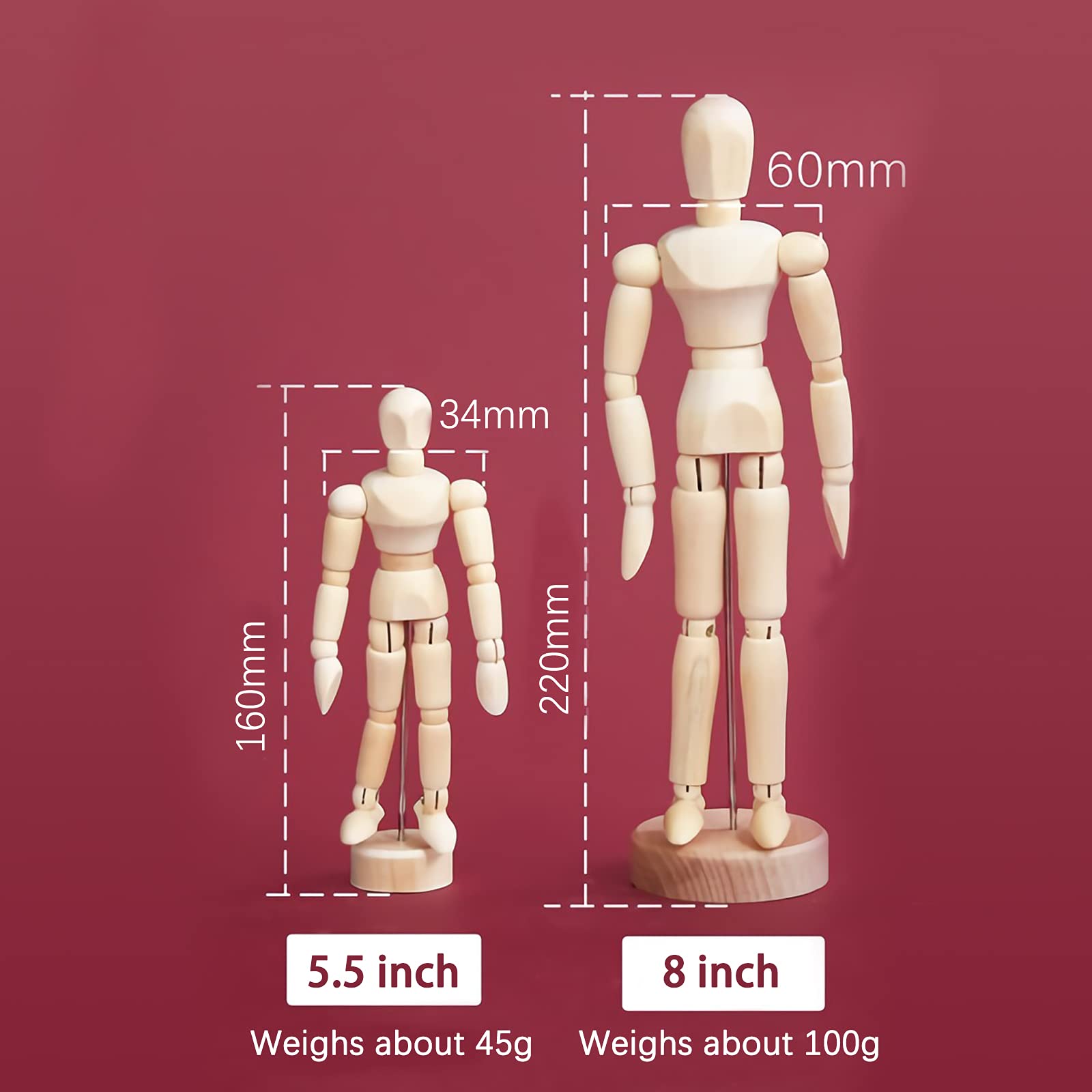 木製デッサン用マネキン】古道具ウッド美術アート人形スケッチアトリエ