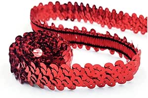 Hobbspring Paillettenband 25 Yards - Dodger Blau 18mm Für Näharbeiten