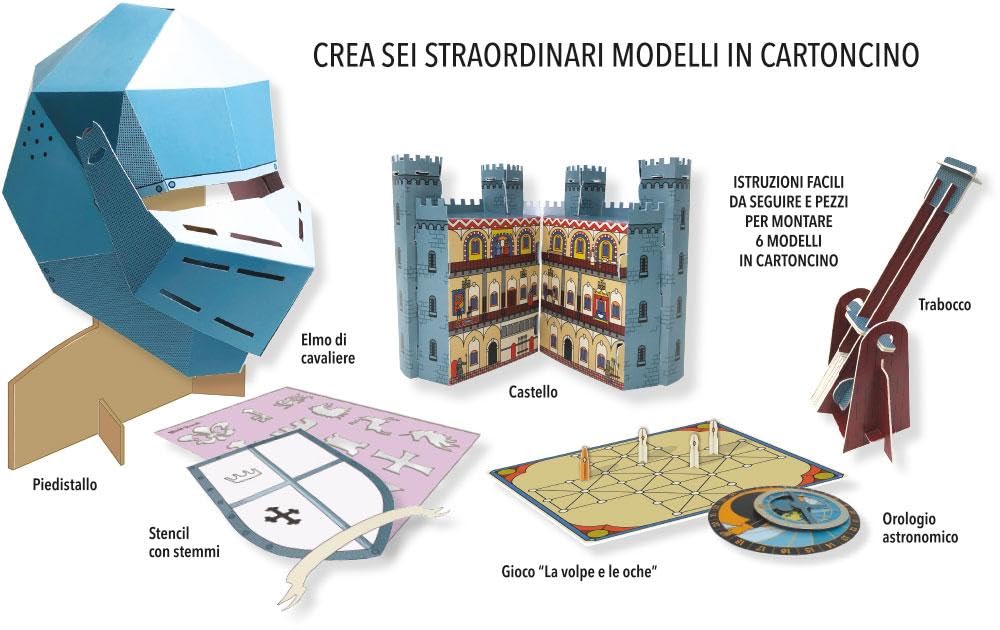 Medioevo. Scopri l’Europa medievale con sei modelli tutti da costruire. Tesori di carta. Ediz. a colori. Con 6 modelli da costruire