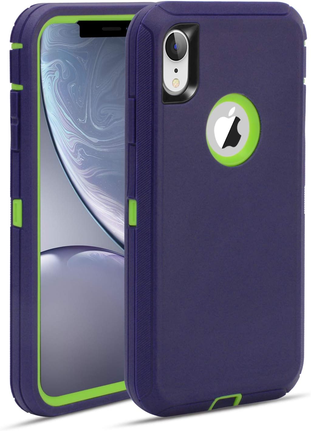 MAXCURY for iPhone XR Case, Heavy Duty Shock Absorption Full Body Protective Case for iPhone XR with Hard PC Bumper + Soft TPU Back Cover Not Built in Screen Protector