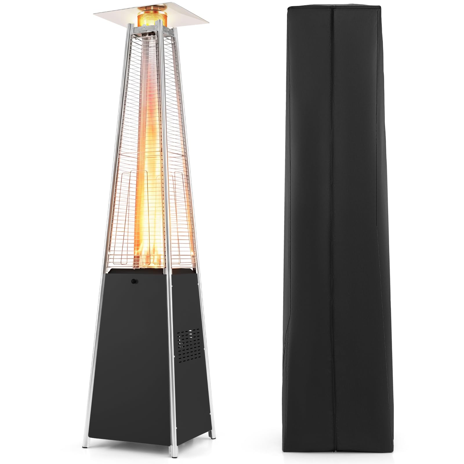 COSTWAY Chauffage à Gaz Extérieur Pyramidal de 48 000 BTU