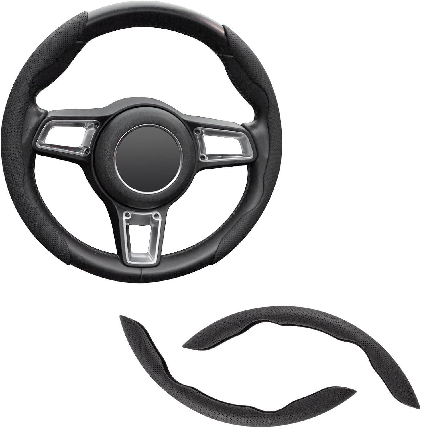 Amiss Car Nappa Leather Steering Wheel Cover, Car Interior