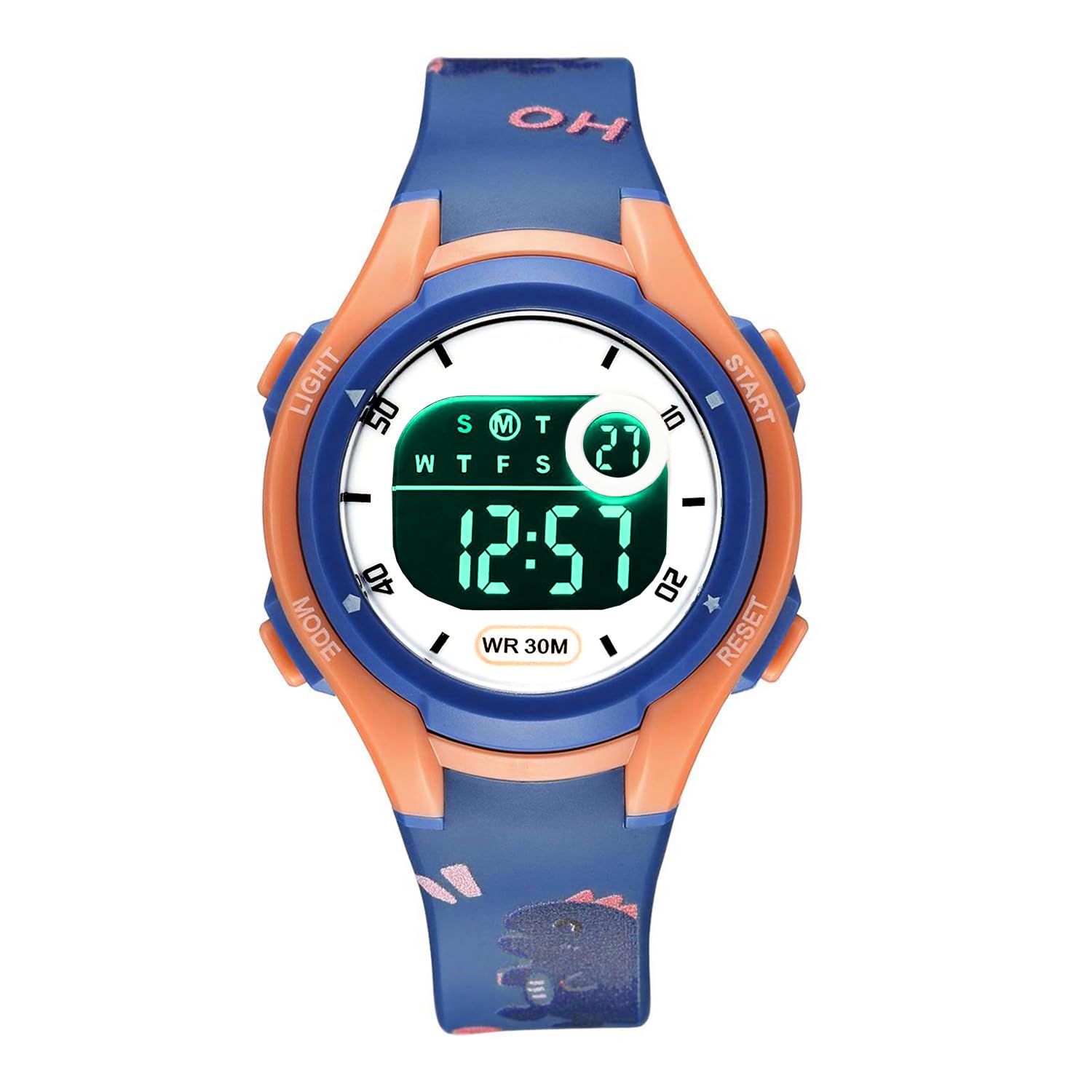 Time Up Digital Dial Printed Strap Cartoon Kids Night-Light Waterproof Watch for Boys & Girls (Age:5-13 Years)-PET15-X (Blue Printed) (B0D45RCDJC) Amazon Price History, Amazon Price Tracker