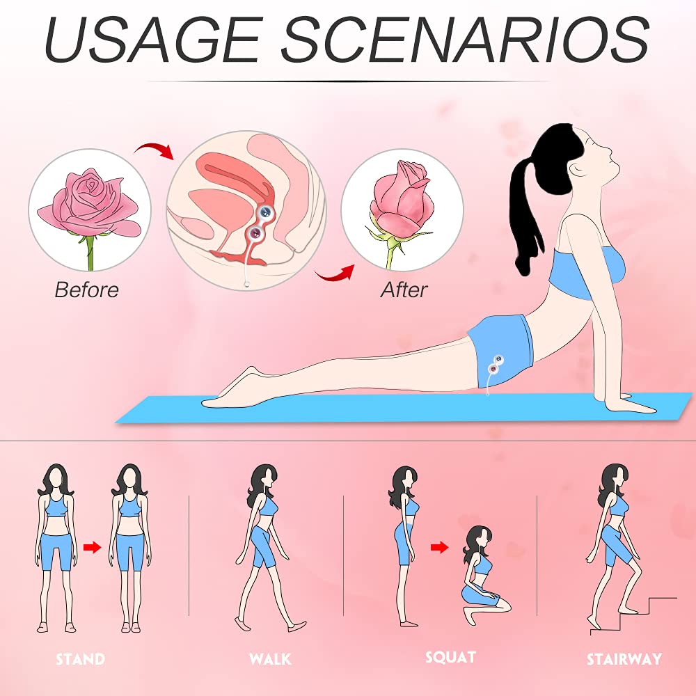 9 Modalità di Màssaggio con Telecomando Silicone Kēgēl Bàll 2 in 1 Palline Per il Pelvico Palline per Donna,USB Ricaricabile,Impermeabile,para Controllo della Vescica ed Esercizi del Pavimento Pelvico