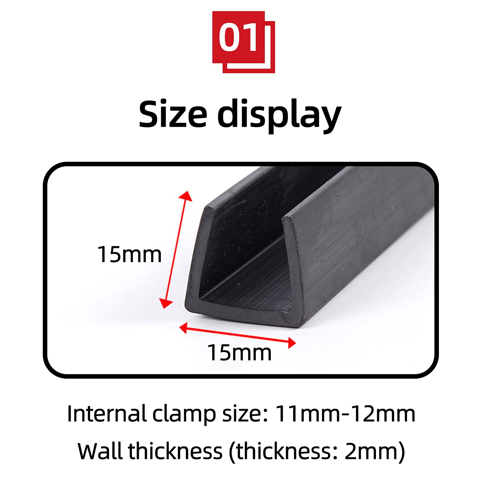 Czarna gumowa uszczelka krawędziowa, 15 mm x 15 mm, długość 10 m, wysokiej jakości materiał do uszczelniania i ochrony, elastyczna i trwała konstrukcja do różnych zastosowań