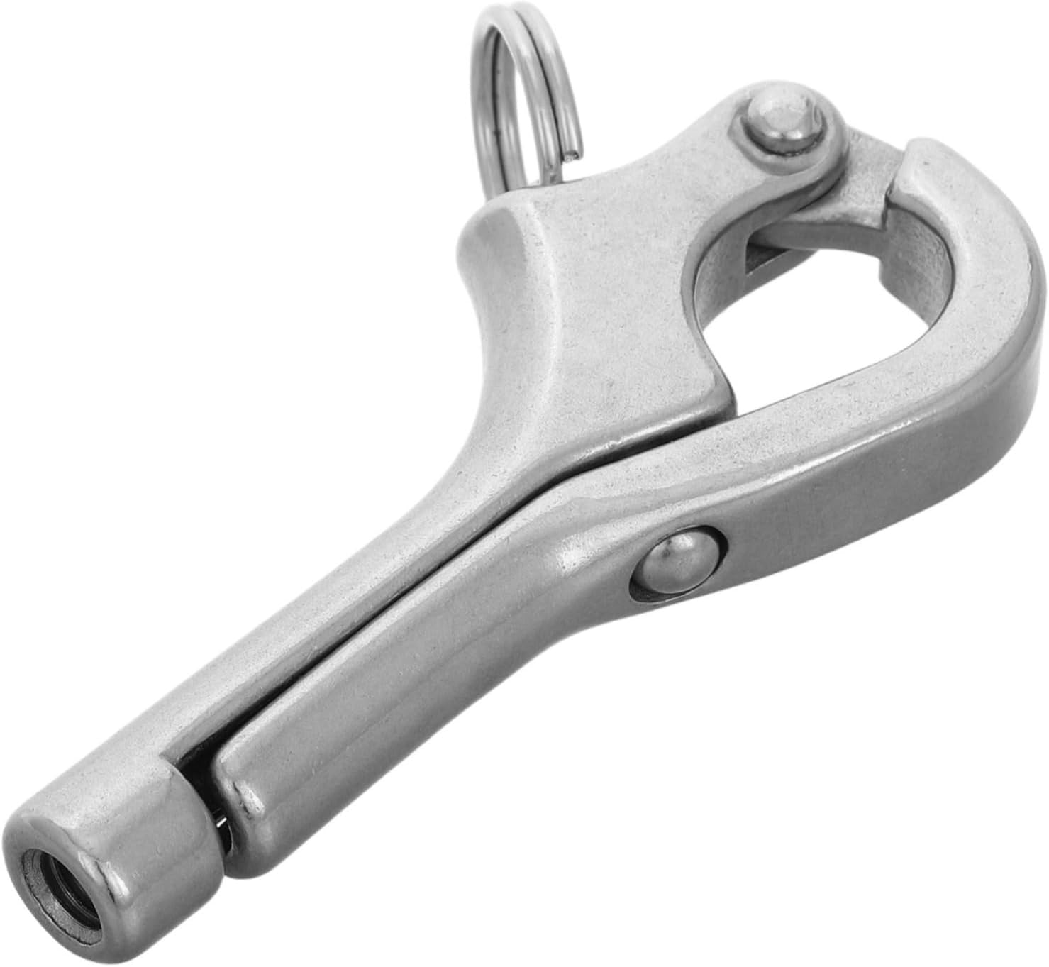 BESPORTBLE Grade Stainless Steel Quick Release Hook for Lifeboat Snap Shackle for Sailing Heavy Duty Guard for Outdoor Activities Like Fishing and Diving