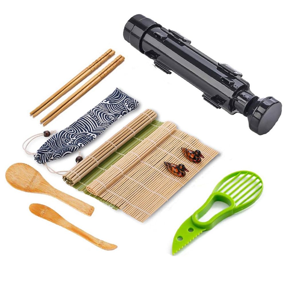 CTRLZS Sushi Making Equipment Kit, Japanese Rice Ball Roll Mold Sushi Multifunctional Mold Sushi Making Kitchen Tools