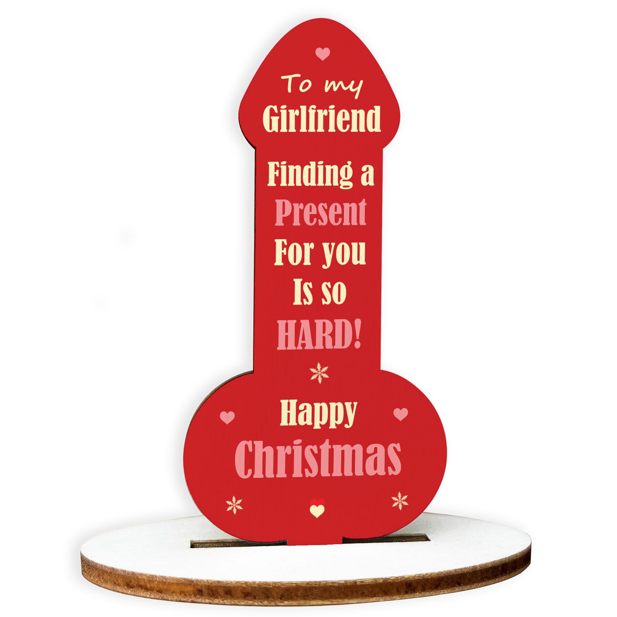 Red Ocean Funny Girlfriend Gifts For Christmas, Rude Girlfriend Gifts From Boyfriend, Novelty Wooden Plaque For Girlfriend, Funny Present For Her