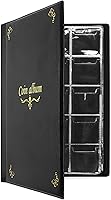 CenterZ 150 Pocket Coin Album Book - Black Penny Collecting Storage Case for Souvenir Coins, Pressed Pennies, Quarters & More (Acid-Free PVC)