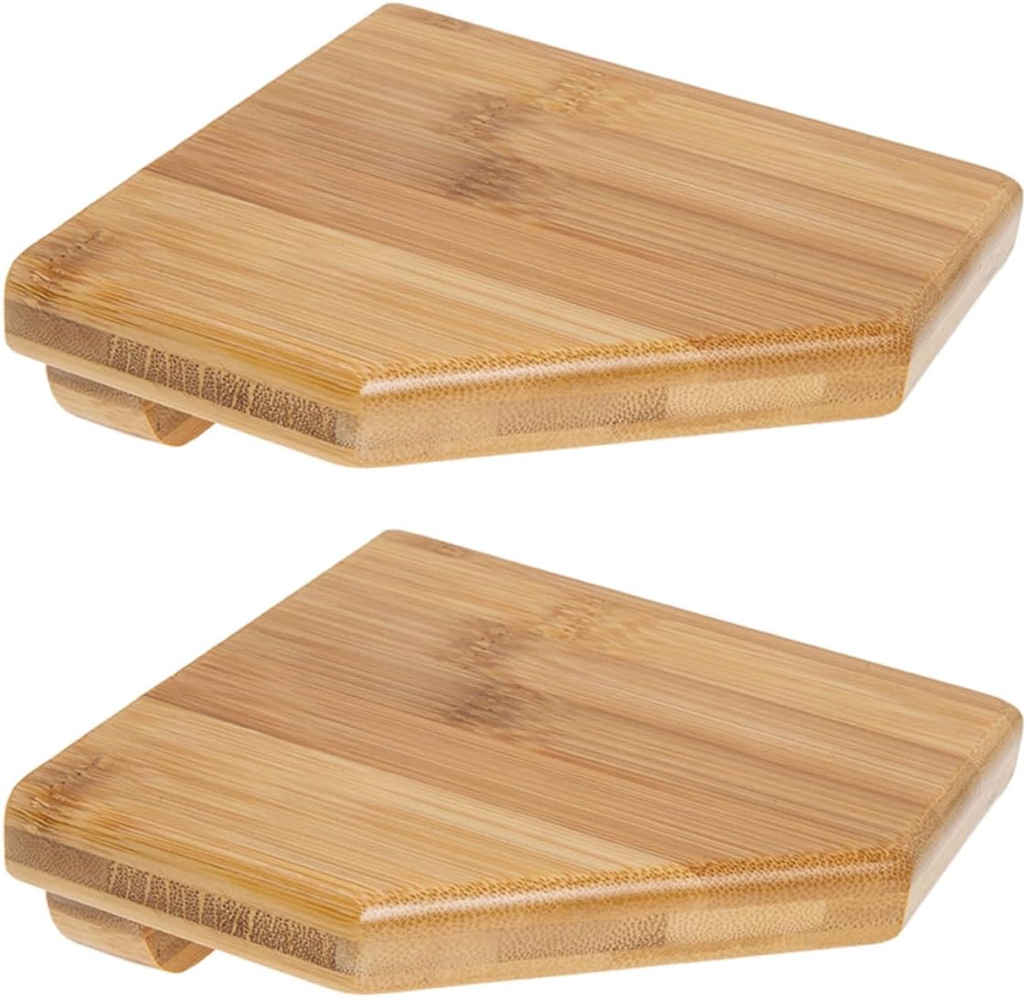 2pcs Corner Wall Shelves 14cm Floating Rustic Storage Shelving Unit for Bathroom Kitchen Bedroom Office Mounted Organizer