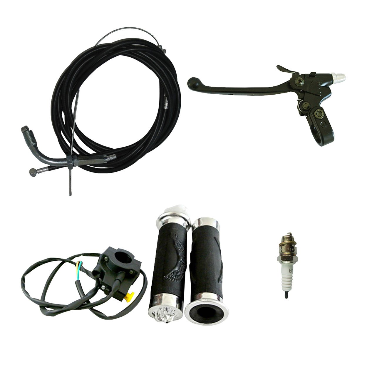 80 Cc Bike Motor Kit WFEERXJA Throttle Cable Clutch Cable&Clutch Lever For Engine Capacity 49cc 66cc 80cc Acelerador De Bicicleta Eléctrica - Foto 5