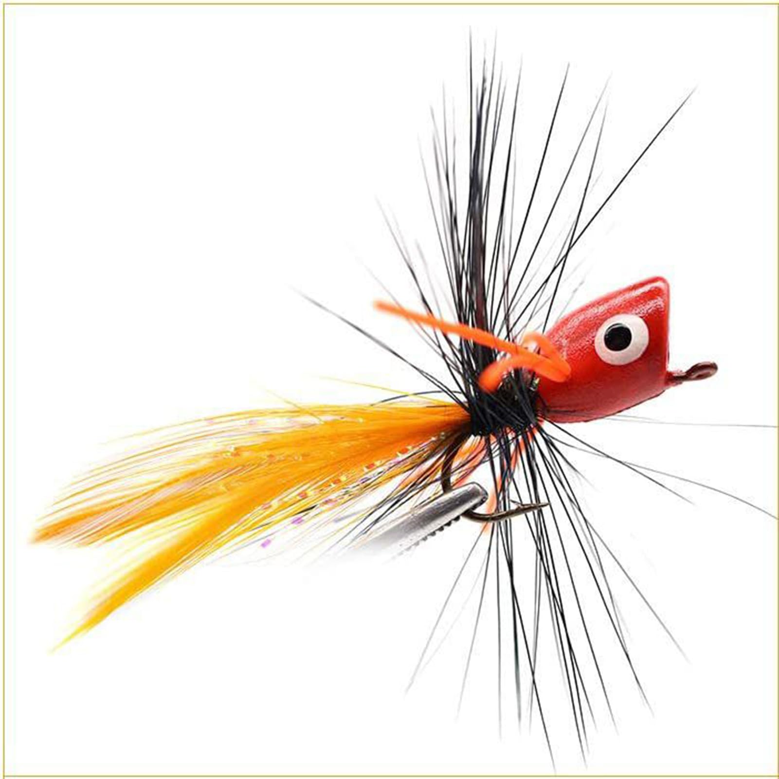 Popper pour Black Bass Pêche à la Mouche | 10 Mouches Poppers Sèches Leurres pour Black Bass,Petits Leurres Hameçons Sèches et Noyés pour Crapets Truites Saumons Achigans Perches Poissons Appâts Pêche