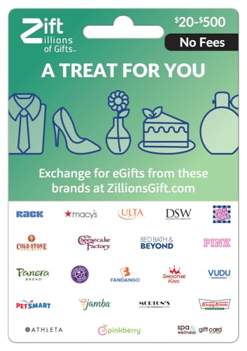 Zift Zillions A Treat for You Shopping & Dining Gift Card Zift Zillions A Treat for You Shopping & Dining Gift Card