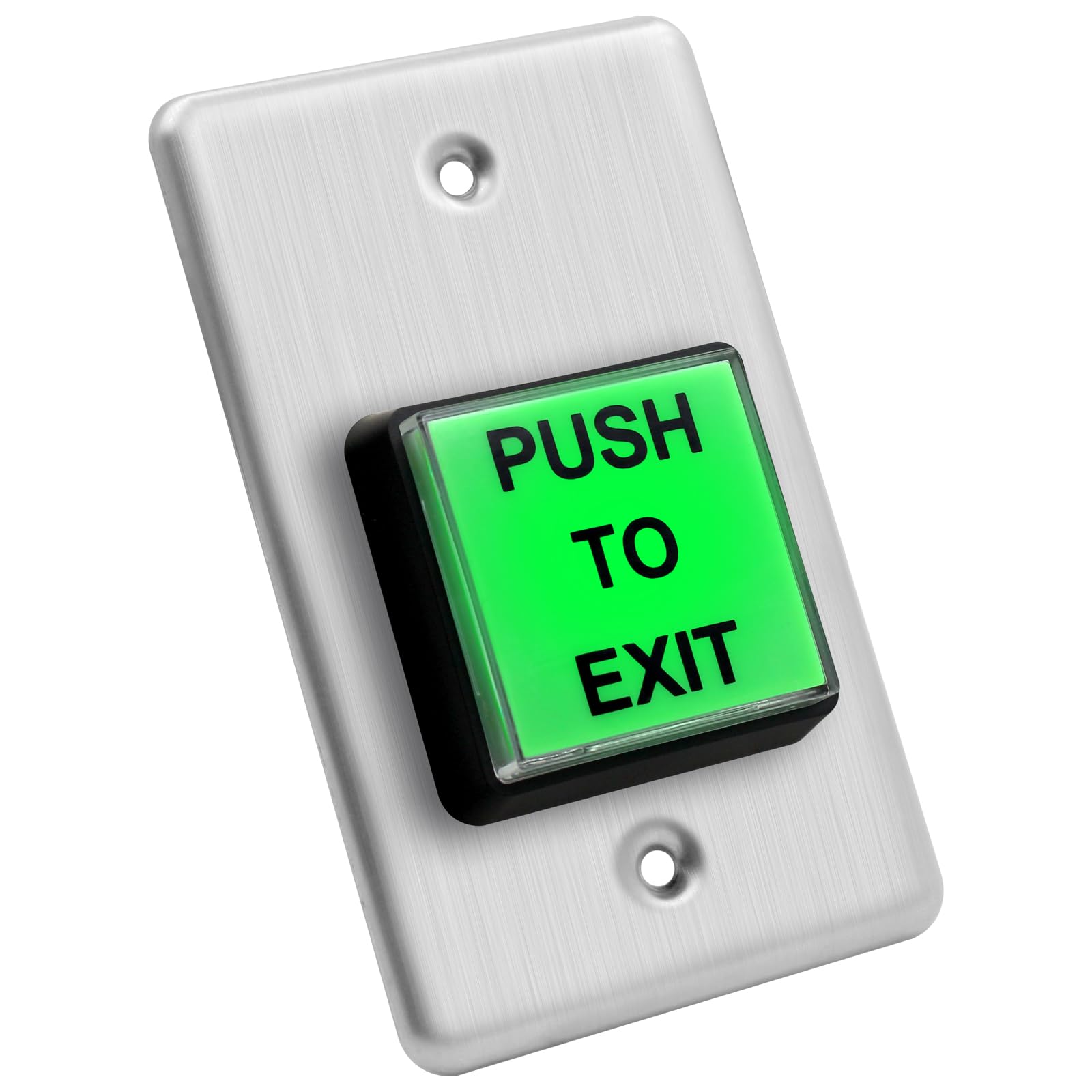 Door Bell Button Only Stainless Steel Push To - Green LED Door Access