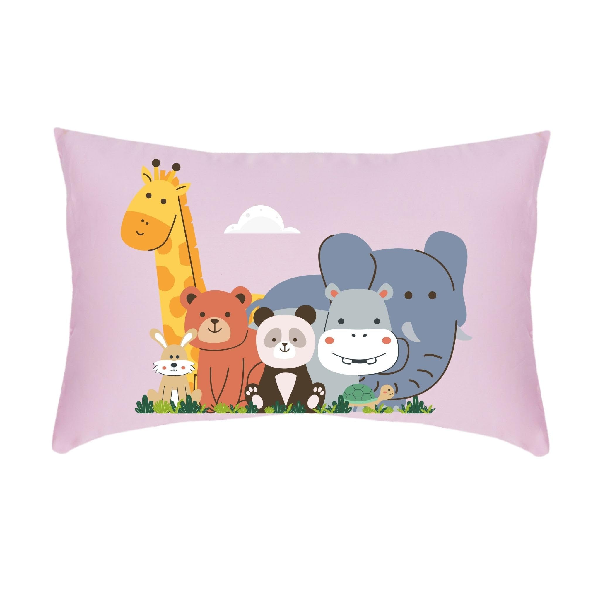 Lujoso Castle Personalized Pillow Set β includes 1 Pillow Insert and 1 Personalized Pillow Cover | Microfiber with Virgin Micro Fill | 100% Cotton Long Staple Cover | 14x19In | Baby Pink 2