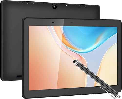 10.1 Inch Android 14 Tablet with Stylus Pen, 6GB RAM, 32GB+128GB Expandable Storage, Quad-Core, 5000mAh, IPS HD,Dual Camera, Bluetooth, WiFi, Google Certified