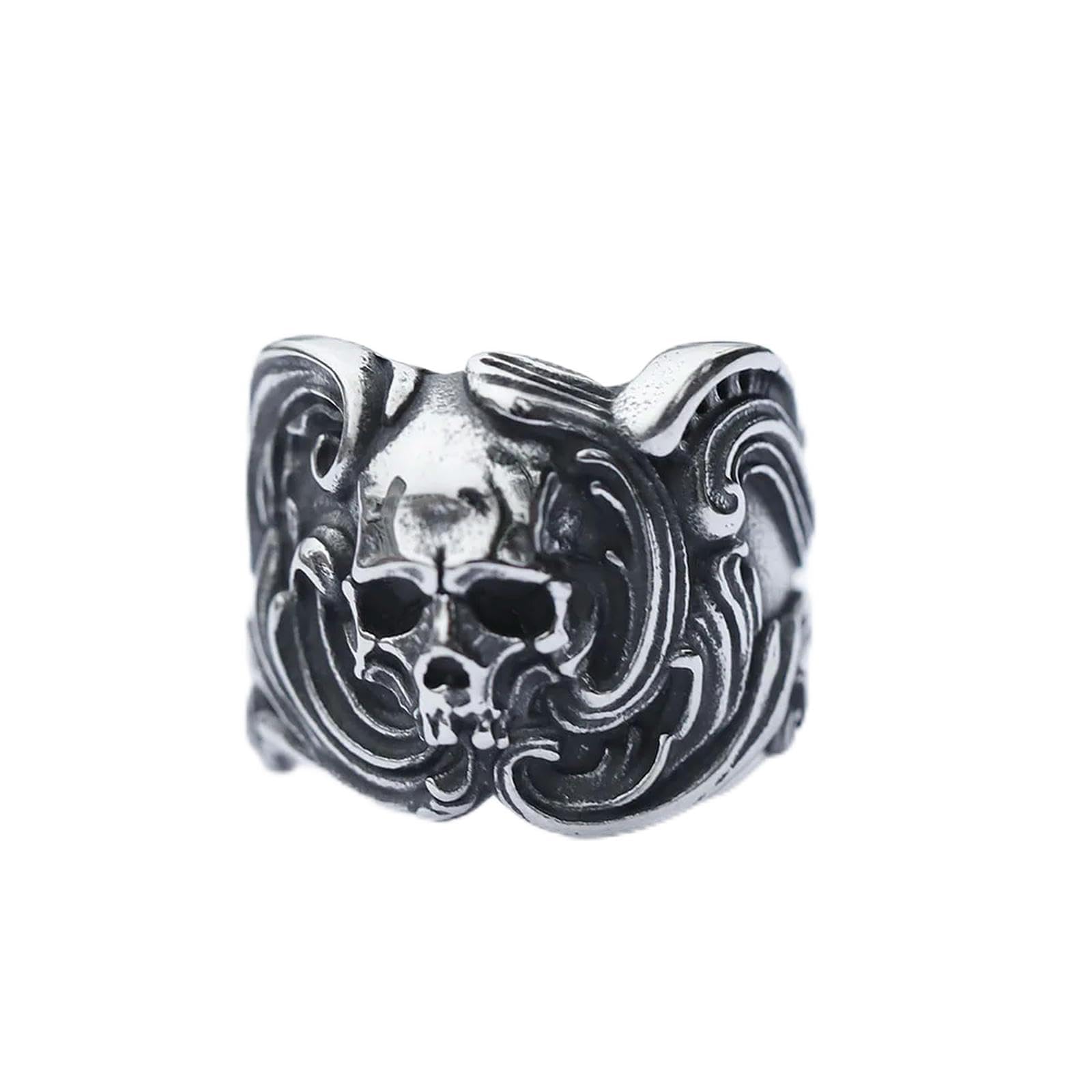 Generic New Men's Ring Special Design Skull Punk Ring For Men Chic Fancy Halloween Jewelry Vintage, 11