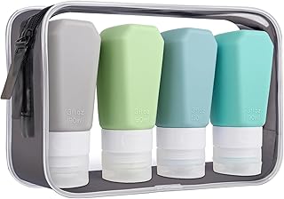 INSFIT Travel Bottles for Toiletries, TSA Approved 3oz Portable Travel Bottles, BPA Free Leak Proof Travel Size Containers Refillable Travel Accessories for Shampoo Conditioner with Labels