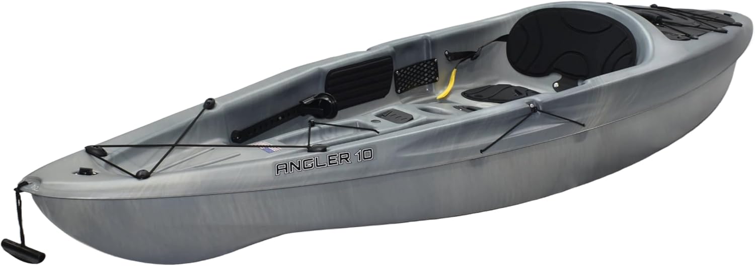 Angler 10 Fishing Kayak – Sit On Top Kayak – One Person Angler Kayak – 3 Fishing Rod Holders – Includes Paddle – 10 ft – Gray Swirl Angler 10 Fishing Kayak – Sit On Top Kayak – One Person Angler Kayak – 3 Fishing Rod Holders – Includes Paddle – 10 ft – Gray Swirl
