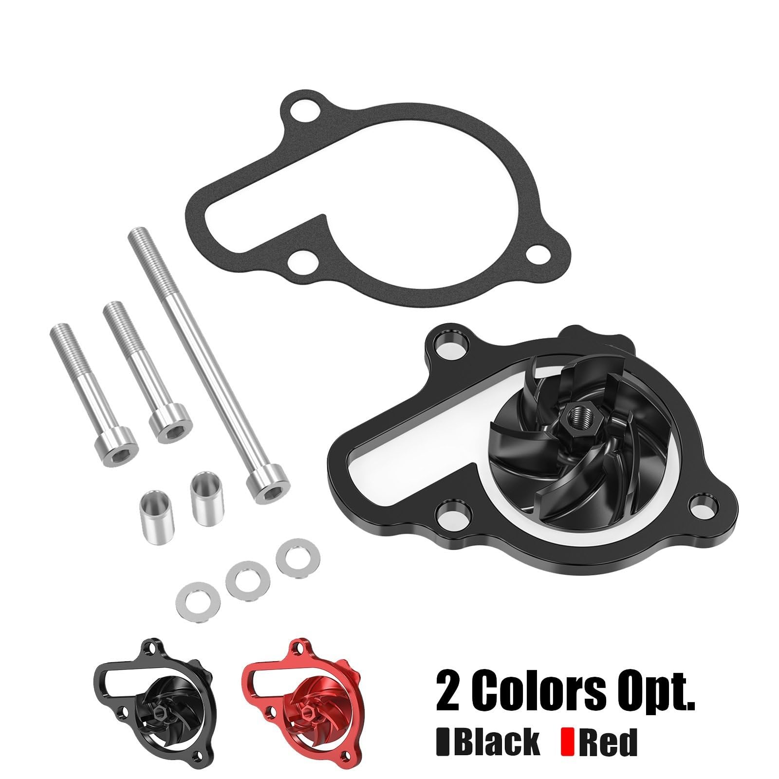 Water Pump Repair Kit Pasuje do Honda 2021-2025 2024 CRF450R CRF450RX CRF450RWE CRF 450 R RX RWE wirnik pompy wodnej chłodnica zestaw dystansowy(Black)