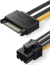 Versatile SATA to PCIe Adapter Cable, 15-pin SATA to 6-pin PCI-Express Power Converter for GPU – 20 cm Long, Durable Material for Reliable Power Delivery, Ideal for Internal Cable Management