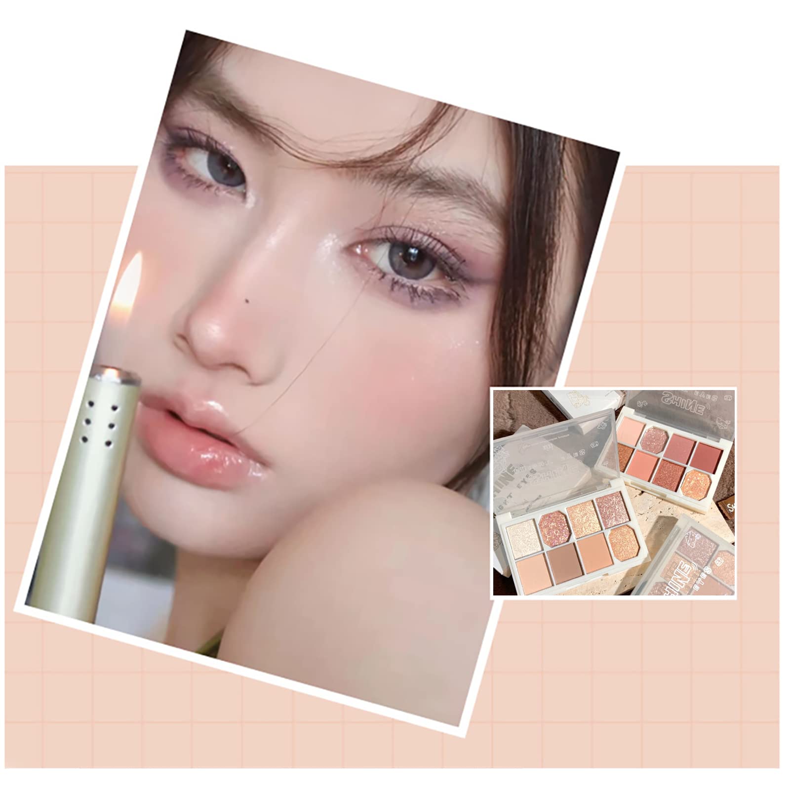 Amazon.co.jp: アイシャドウパレット 8色日常 64g 高発色 捨て色なし