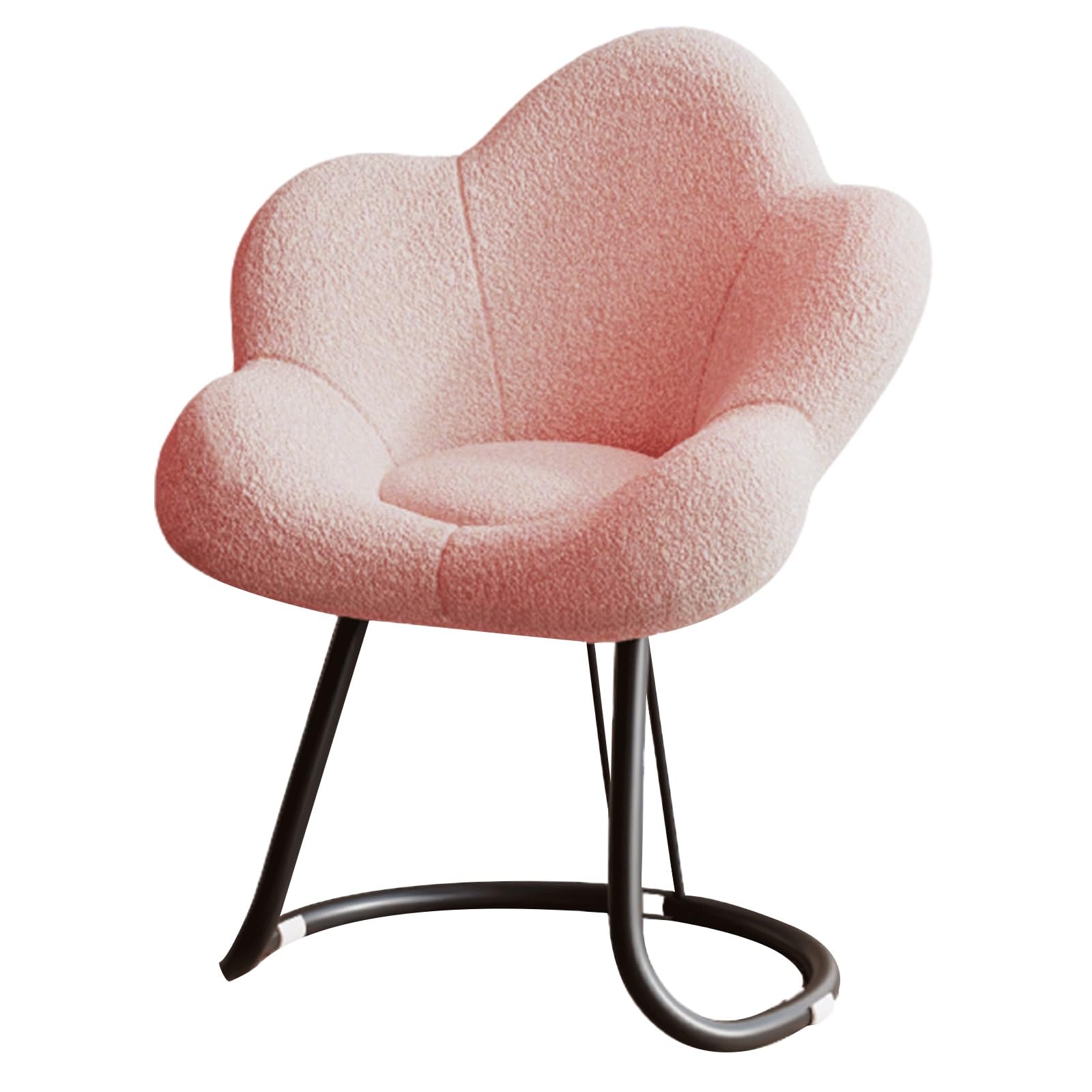 Tabouret de maquillage rose en mousse confortable pour coiffeuse de chambre