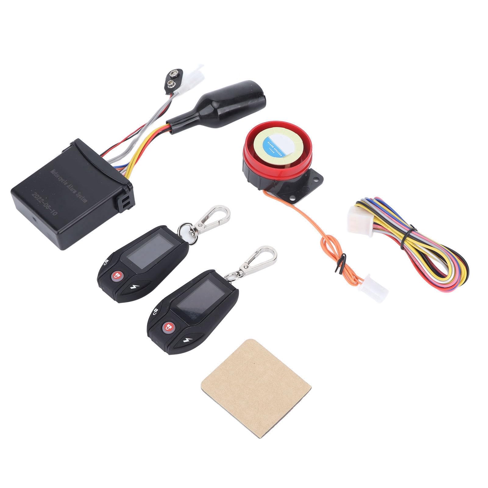 di Allarme per Motocicletta a 2 Vie, Kit Dispositivo Antifurto per Moto Multifunzione PKE Sensing 12V Display LCD Telecomando Universale per Fuoristrada ATV (Custodia