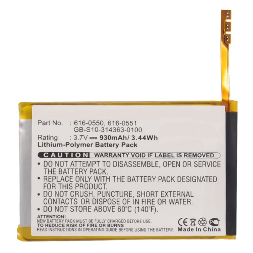 Amazon.com: MPF Products 930mAh 616-0550, 616-0551 Battery Replacement  Compatible with Apple iPod Touch 4 (4th Generation) A1367 8GB, 16GB, 32GB,  64GB with Installation Tools : Electronics