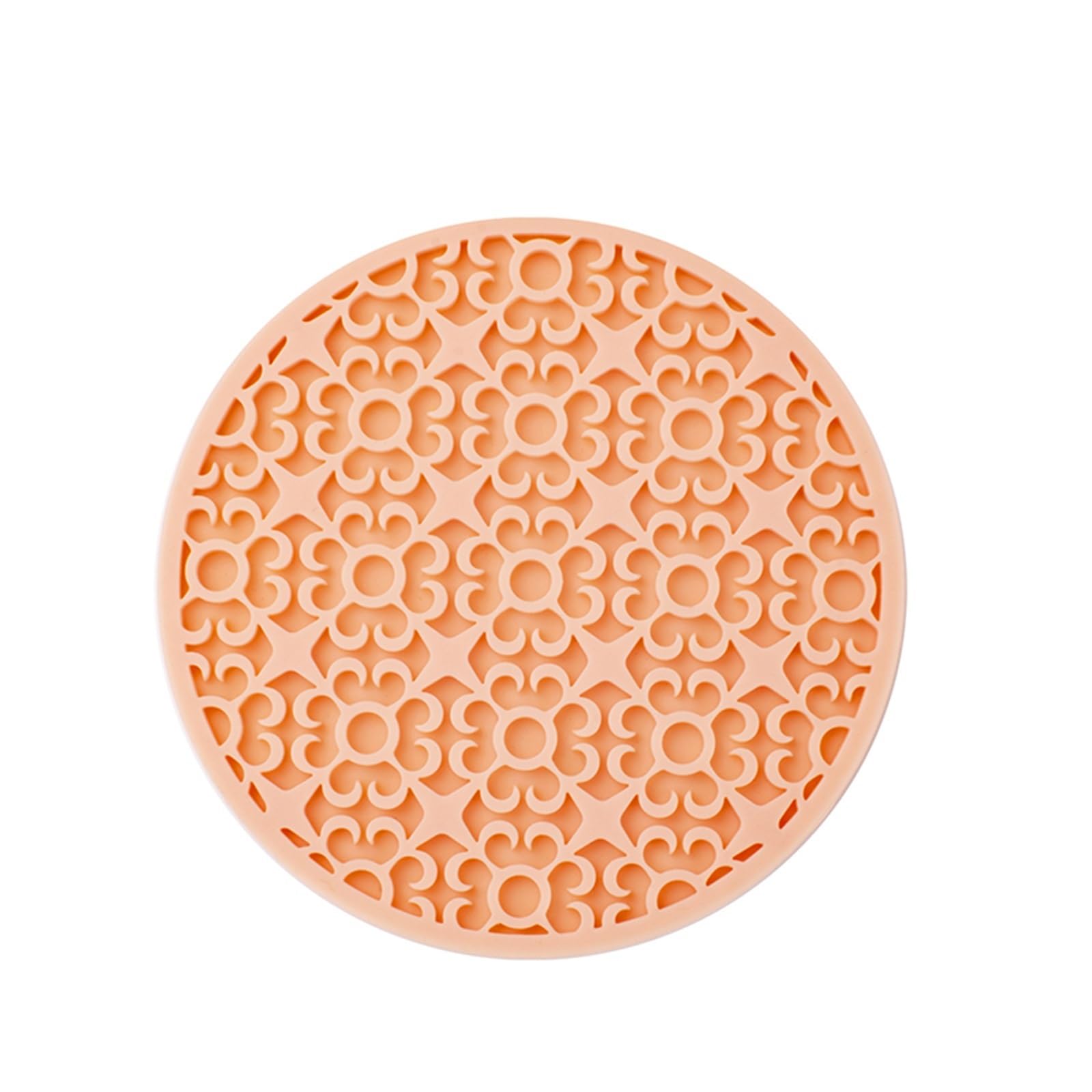 10Pcs 10cm Silicone Coaster Round Heat Resistant Rubber Tea Cup Retro Style Drink Coffee Mug Glass Beverage Holder Pad for Cap(Color4)