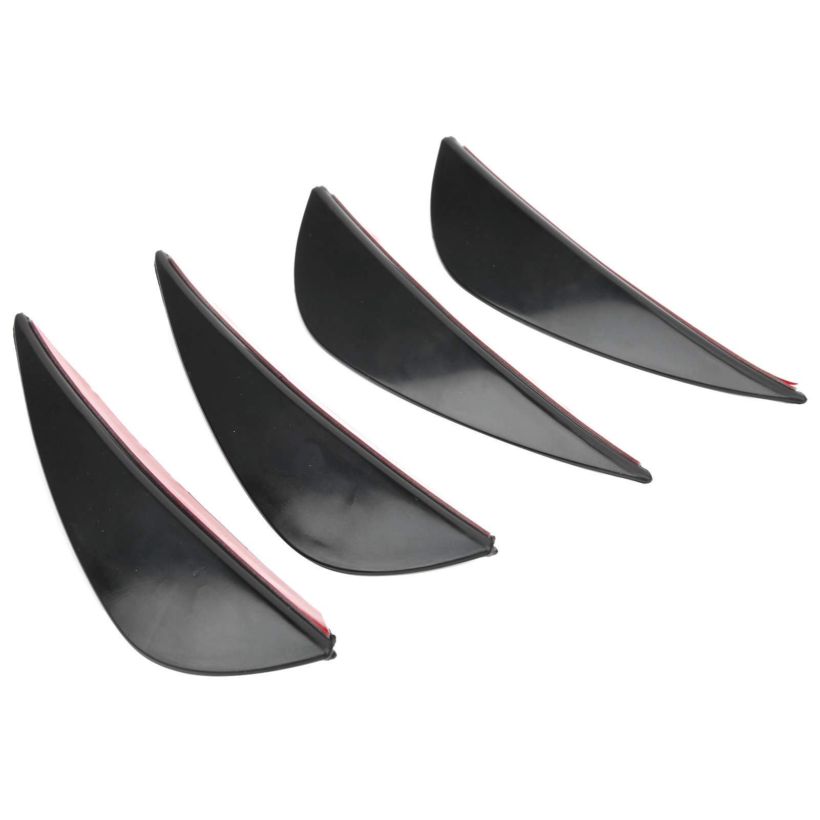 Spoiler Paraurti Anteriore Auto - Set 4 Pezzi In PVC, Nero Brillante, Universale - Foto 8