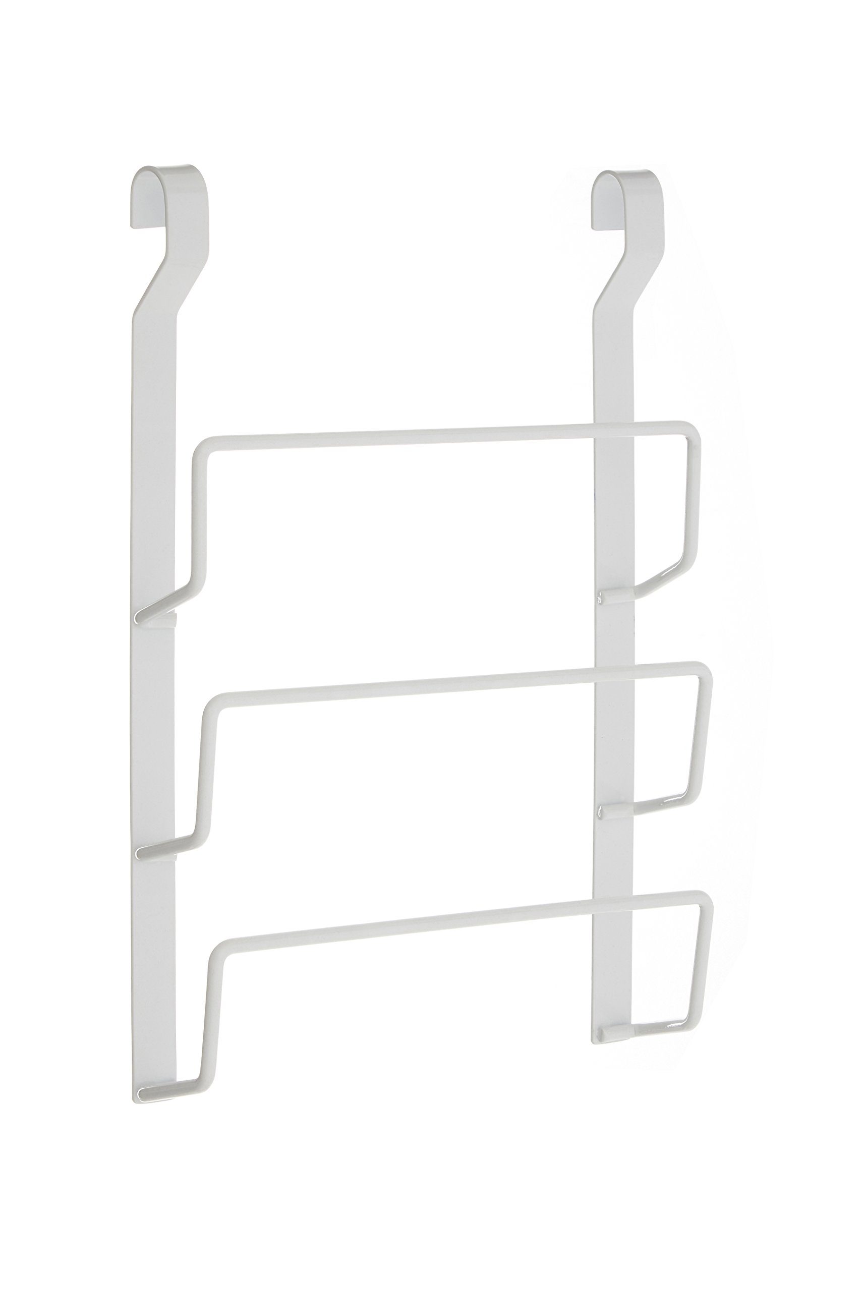 Premier Housewares Sorello Hanging Pan Lid Rack, Iron, White, 7 x 24 x 36 cm