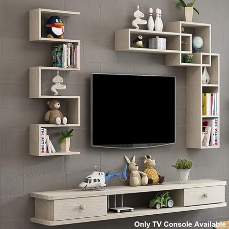 Estante Estante flotante Mueble para TV montado en la pared Fondo de