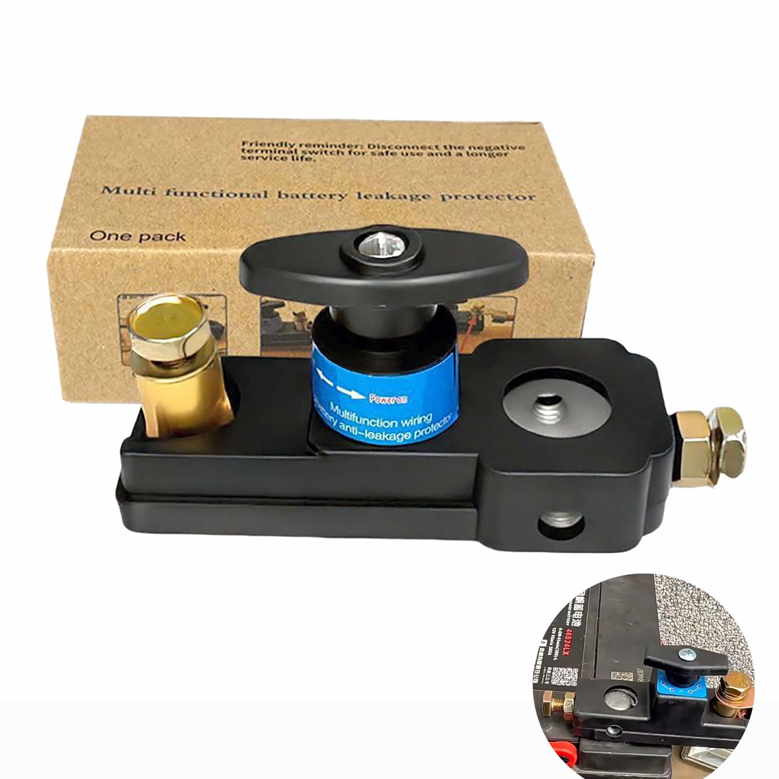 Battery Cut Off Switch 12V/24V - Car Battery Disconnect Switch, Battery Kill Switch for Car, RV, Truck, Boat, Motorcycle - Easy Manual Shut Off, Prevents Battery Drain-image-0