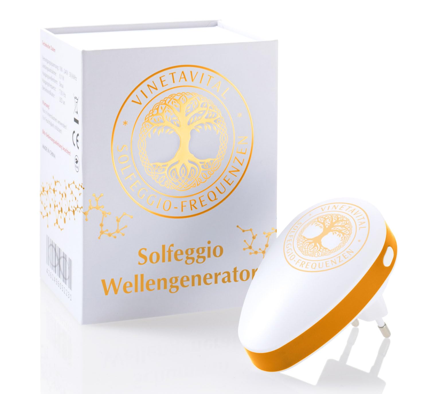 Solfeggio Wellengenerator Plug-in – Stationärer Frequenzgenerator mit 7 Solfeggio-Frequenzen, kompakt & dauerhaft aktiv