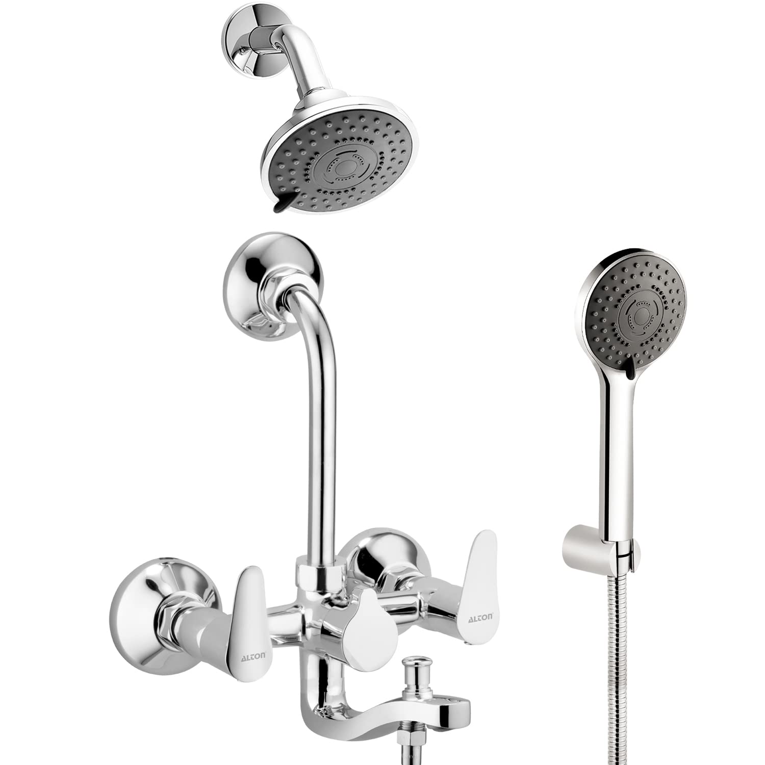 ALTON LRK9730 Brass 3-IN-1 Wall Mixer With 3-Function, 4-INCH Overhead & Hand Showers Set, Chrome Finish (B09NR88R56) Amazon Price History, Amazon Price Tracker