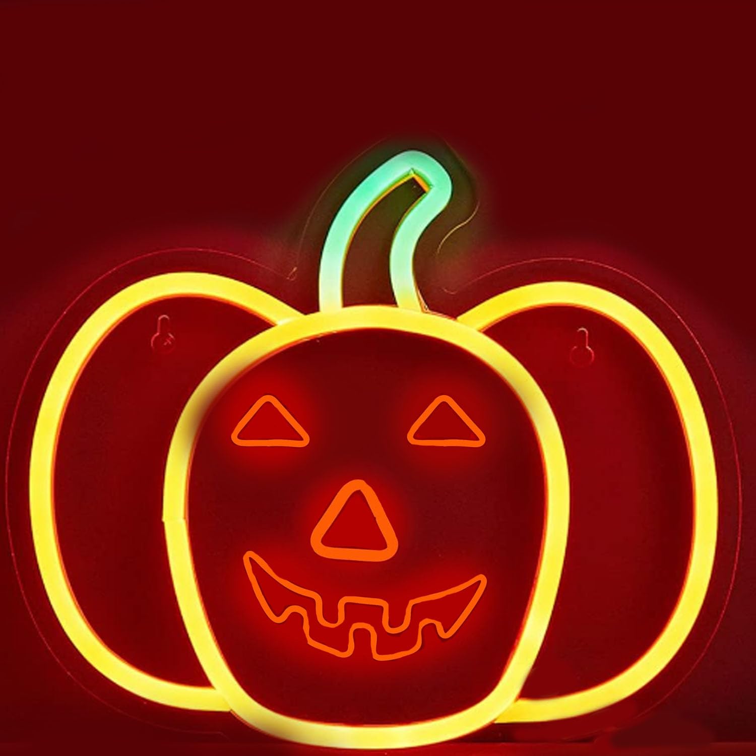 Pumpkin Shaped Neon Sign for Wall Room Party Home Bar Art Christmas Bedroom Table Halloween Pumpkin Wall Light Wall DecorWedding Party Desktop Decoration Teen Kids Birthday Thanksgiving USB Powered — image 1