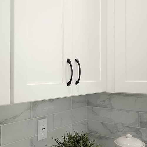 Miniatura 4 de Modket Valentina Series - Tirador clásico sólido para gabinete de cocina, 6-14 pulgadas de longitud total, 5 pulgadas entre agujeros centrales,