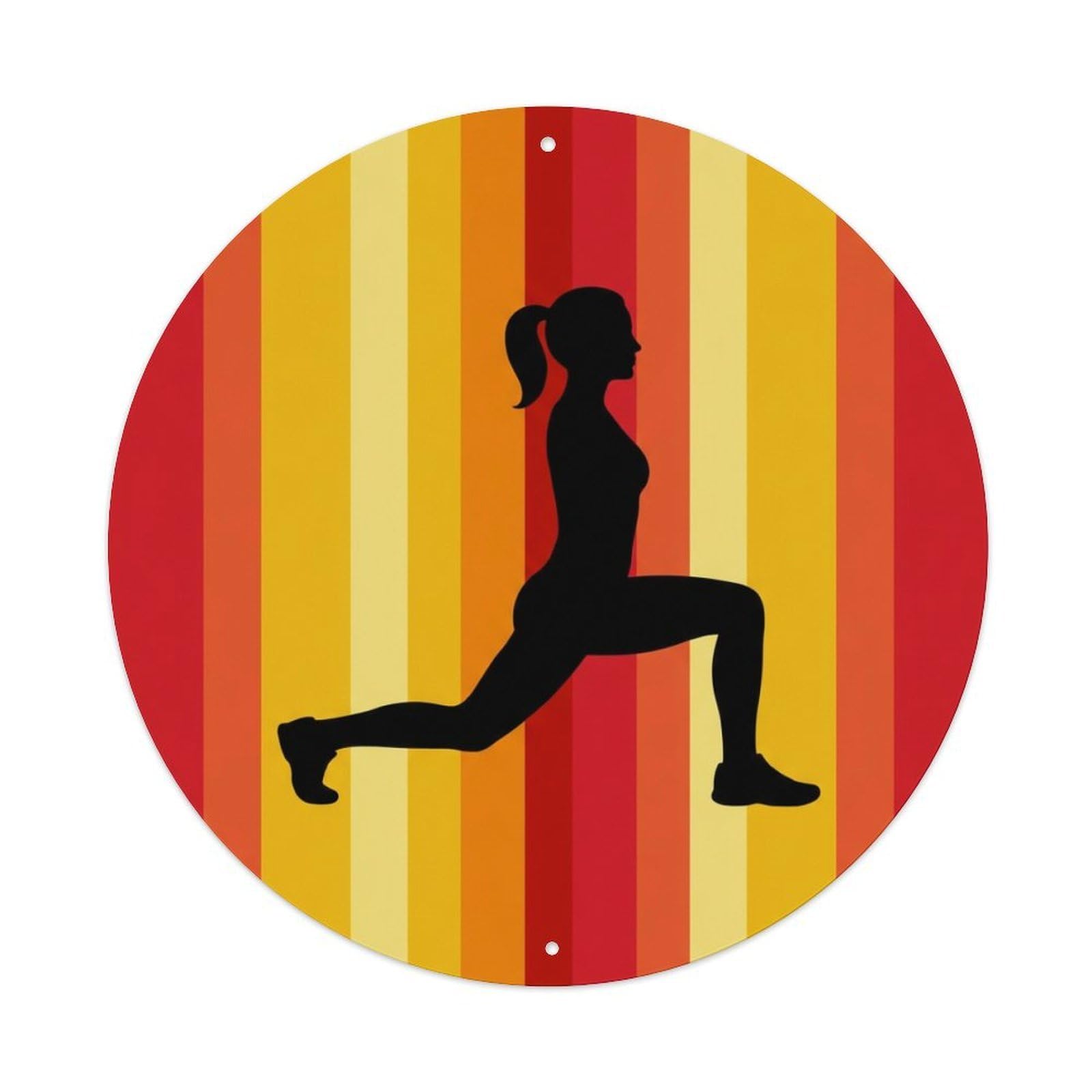 Fyrn Style Metal Tin Sign Gym Fitness Workout Motivation Exercise Reverse Lunge