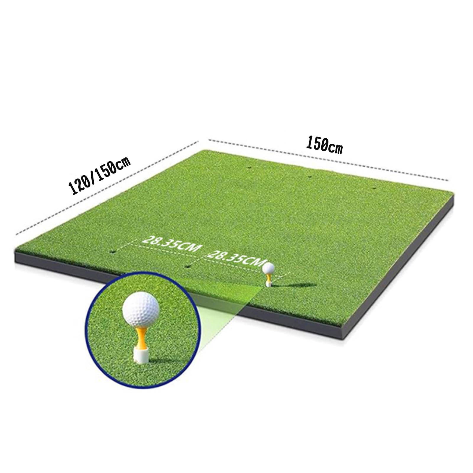 Tappetino da golf, per interni ed esterni, 1,5 x 1,2 m, ad alta elasticità, arrotolabile, ideale per simulatore di scheggiature e allenamento alla guida