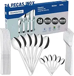 Jogo de Talheres Faqueiro Inox 24 Peças Búzios Tramontina