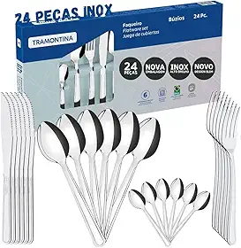 Jogo de Talheres Faqueiro Inox 24 Peças Búzios Tramontina