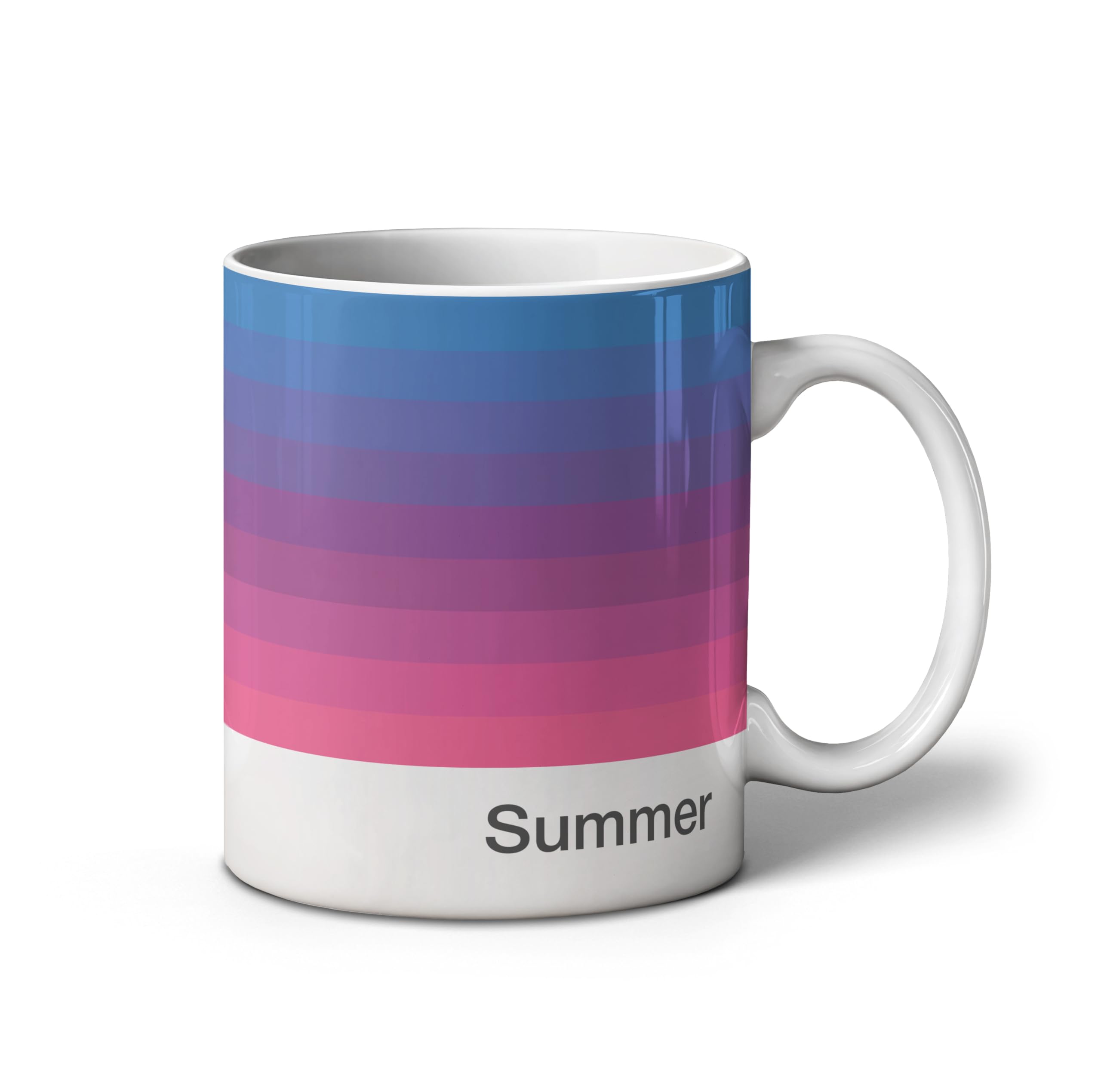 iCaseDesigner Personalised Colour Band Gradient Mug - 11oz Ceramic Mug. 32. Light Pink-Blue. 32 Gradients to Choose from. Add Any Name